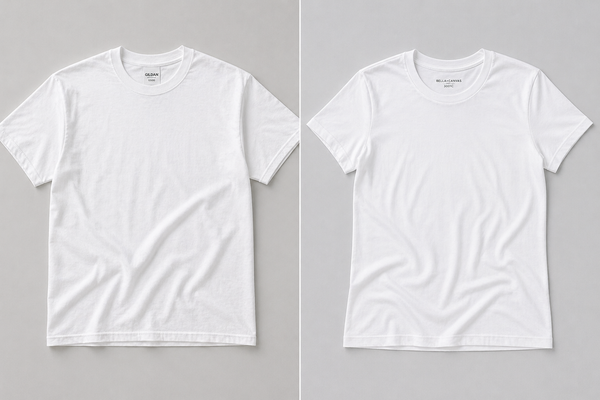 Gildan G500 vs Bella Canvas 3001C for DTF: Which Should You Stock?