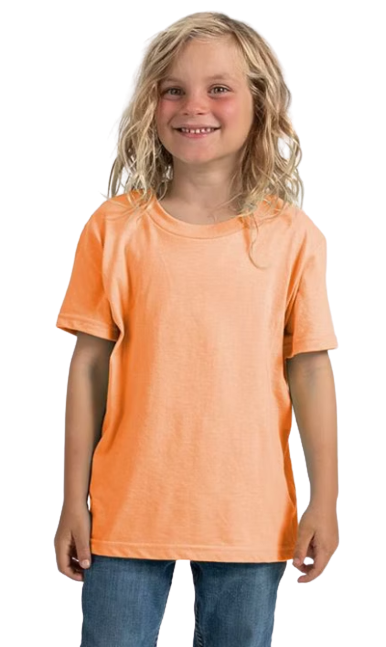 Youth Fine Jersey T-Shirt - Heather Cantaloupe