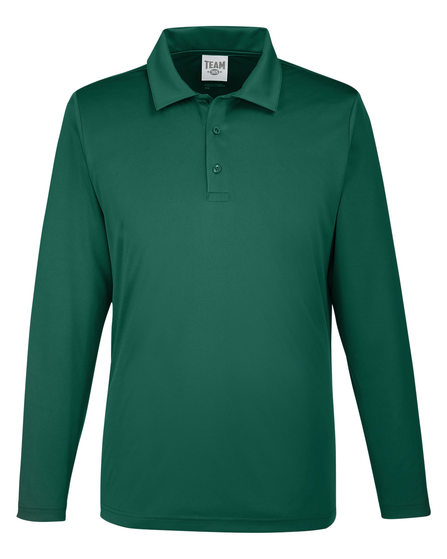 Men's Zone Performance Long Sleeve Polo - Sport Forest