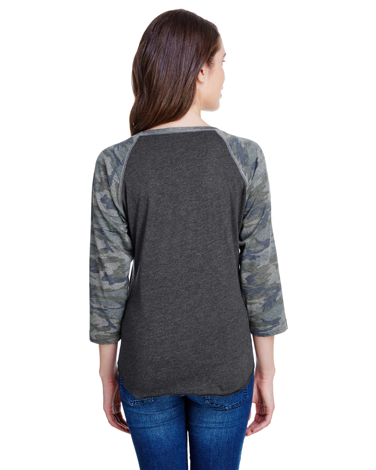Women's Baseball T-Shirt - Vintage Smke / Vintage Camo