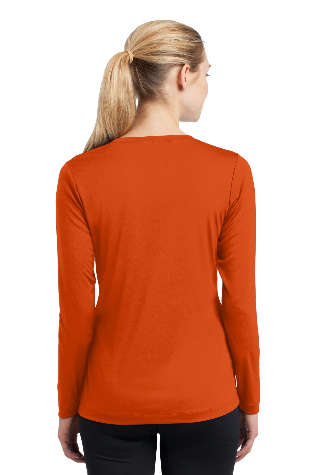 Women's Long Sleeve PosiCharge Competitor V-Neck Tee - Deep Orange