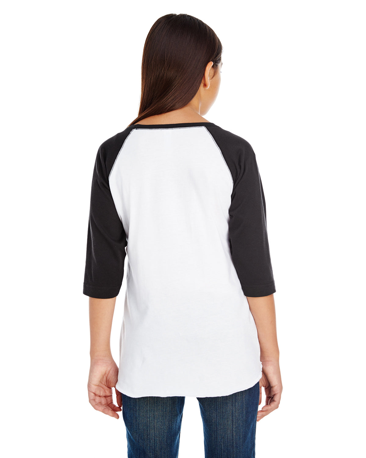 Youth Baseball T-Shirt - White / Black