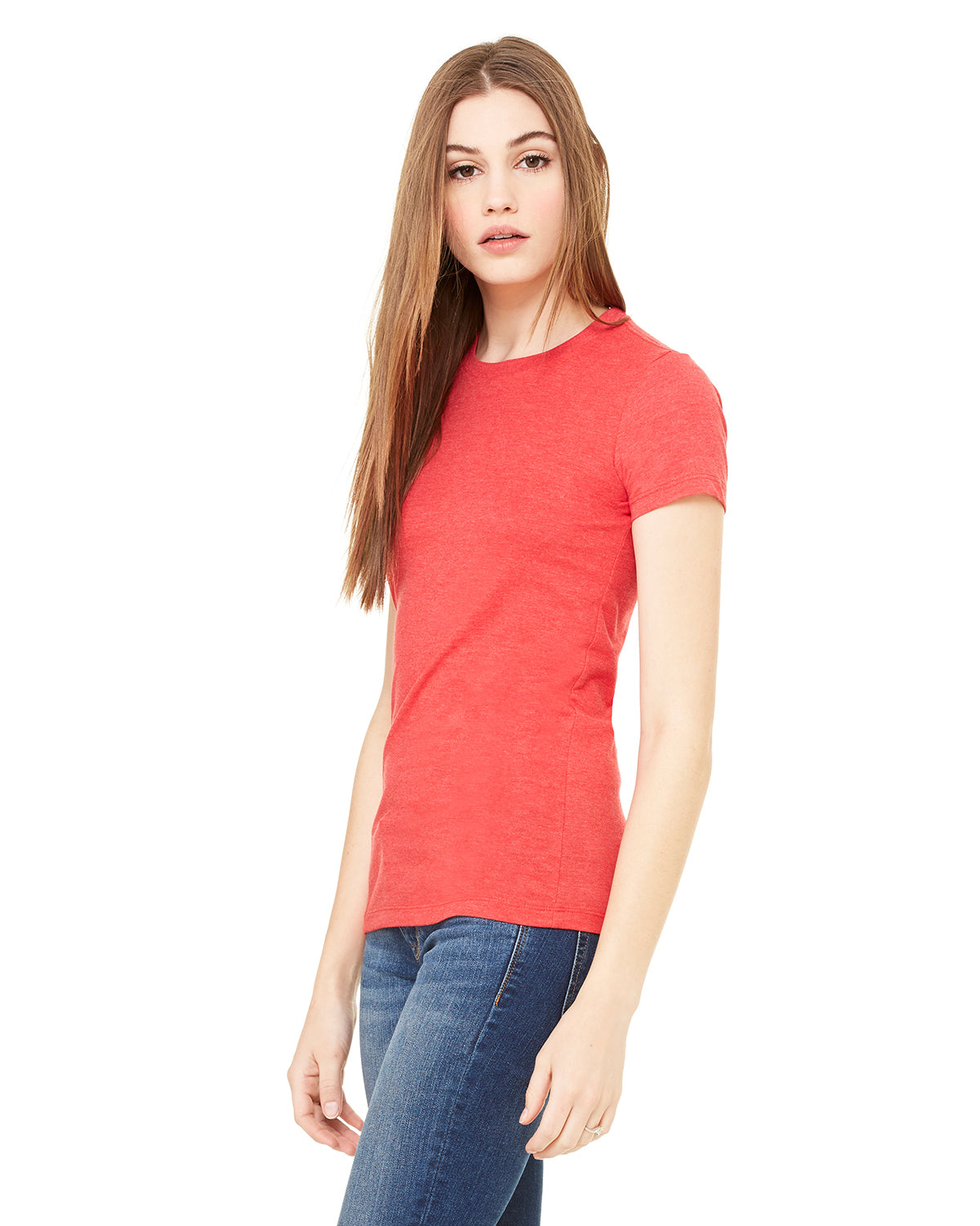 Women's Junior Fit Favorite T-Shirt - Heather Red