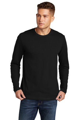 Men's Cotton Long-Sleeve Crew - Black