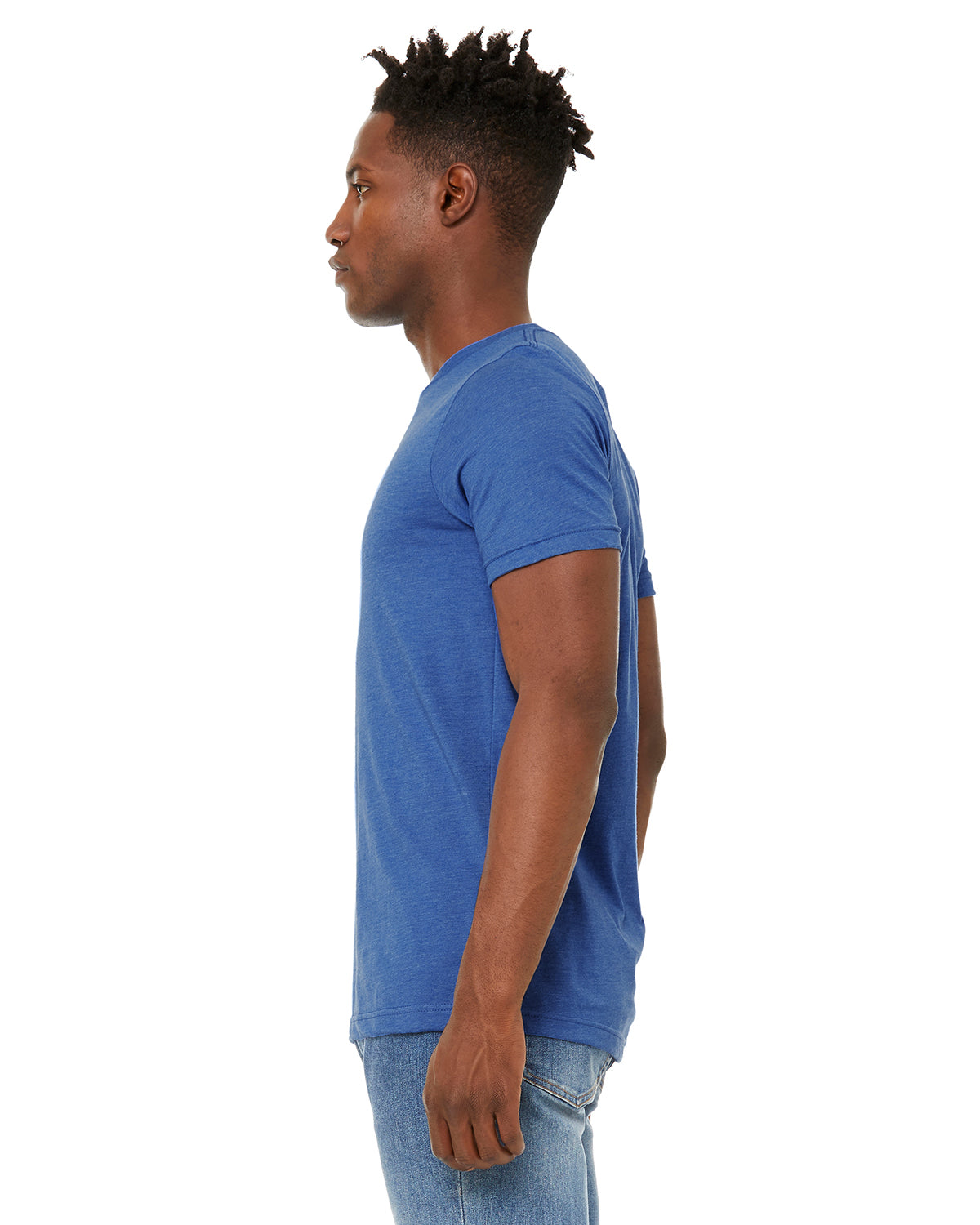 Unisex Sueded T-Shirt - Heather True Royal