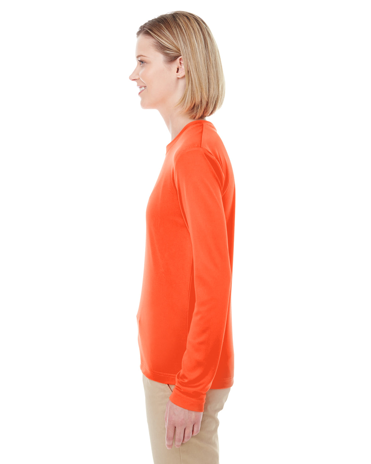 Women's Cool & Dry Performance Long-Sleeve Top - Bright Orange