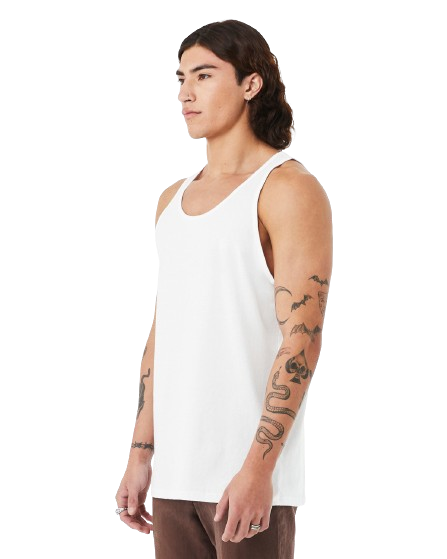 Unisex Heather CVC Tank - Solid White Blend