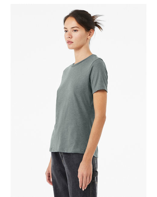 Women's Heathered Relaxed Jersey Short-Sleeve T-Shirt - Heather Blue Storm