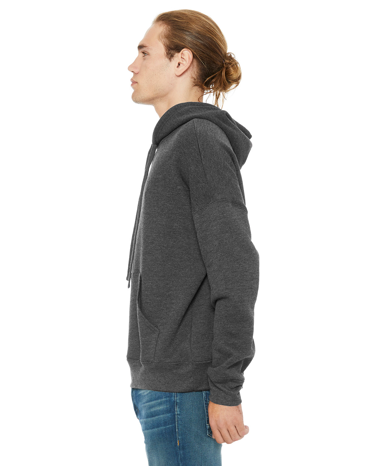Unisex Sponge Fleece Pullover DTM Hoodie - Heather Dark Gray