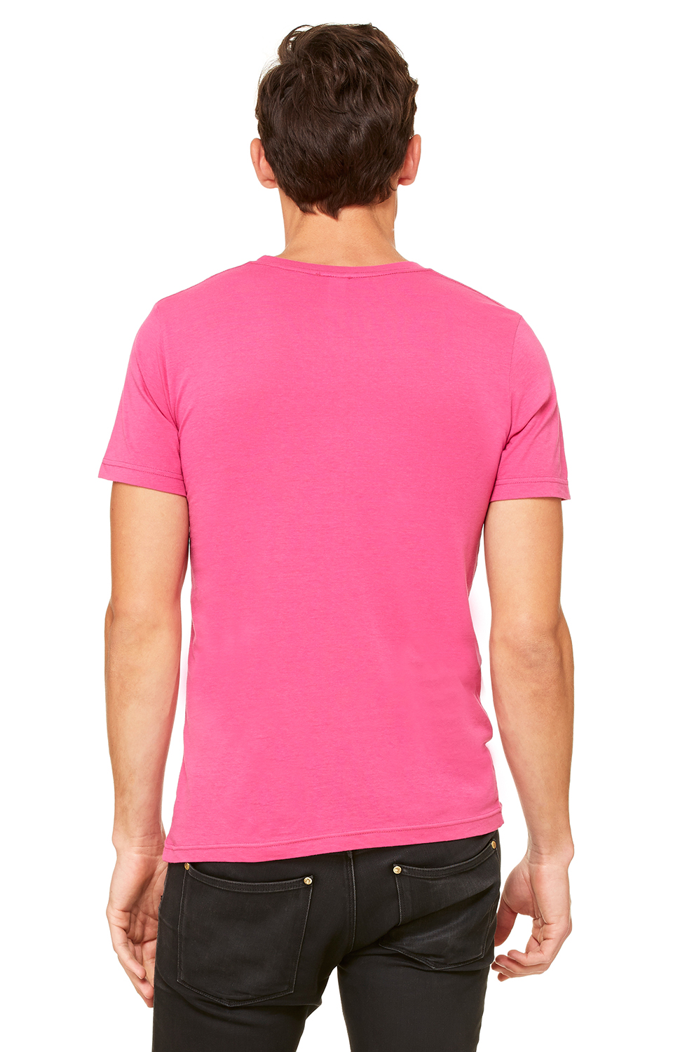 Unisex Poly-Cotton Short-Sleeve T-Shirt - Berry