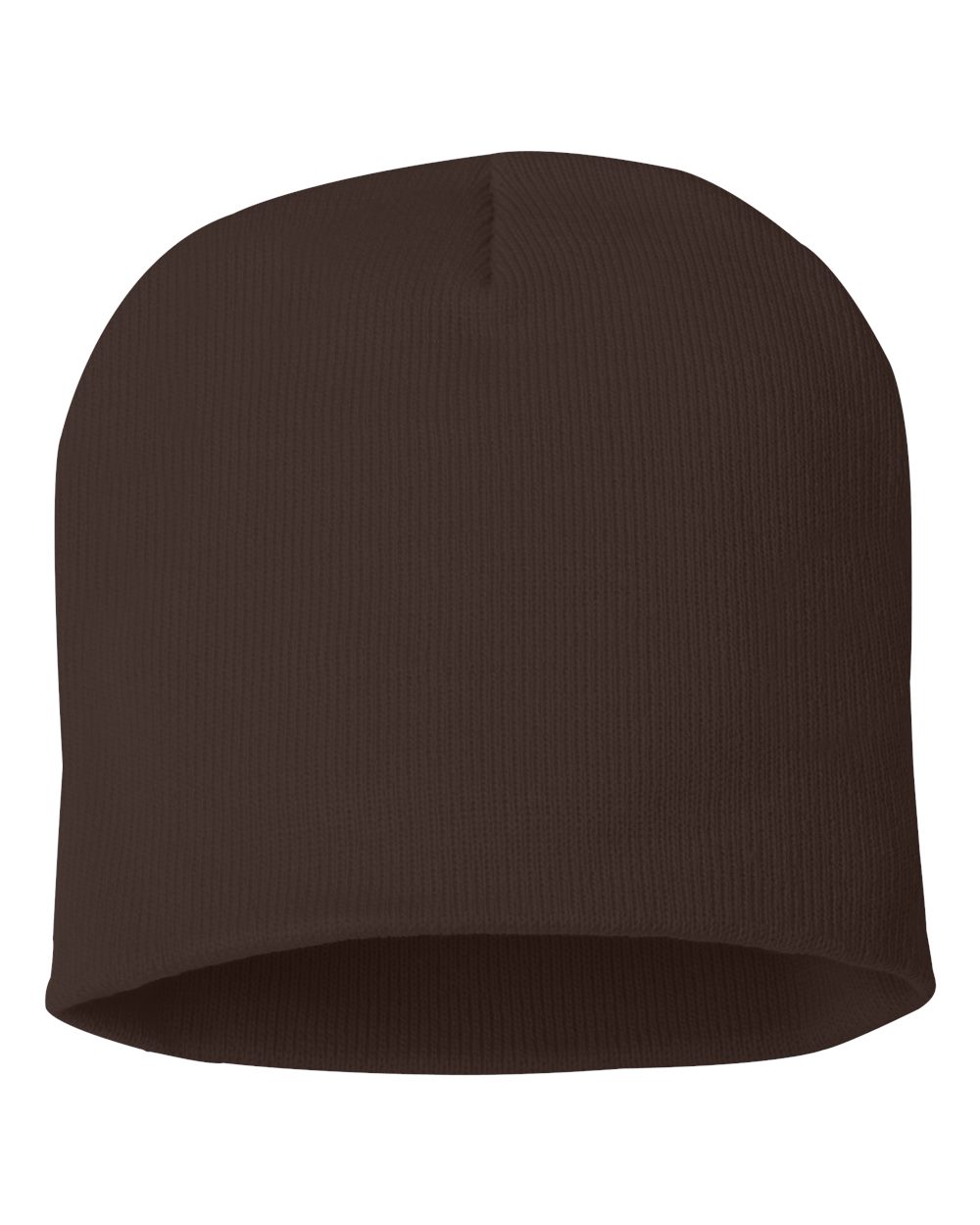 8" Knit Beanie - Brown