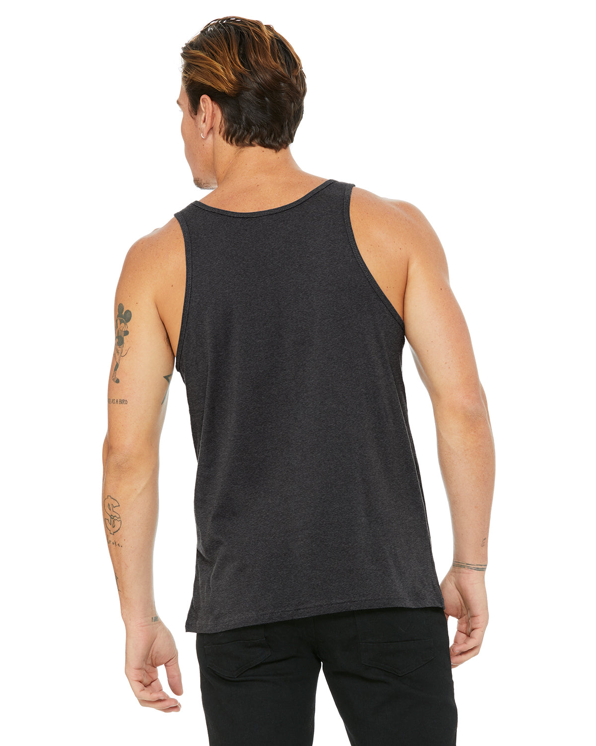 Unisex Heather CVC Tank - Heather Dark Gray