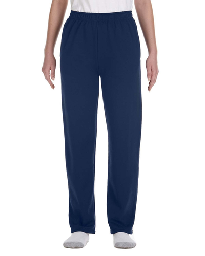 Youth NuBlend® Open-Bottom Fleece Sweatpants - J Navy