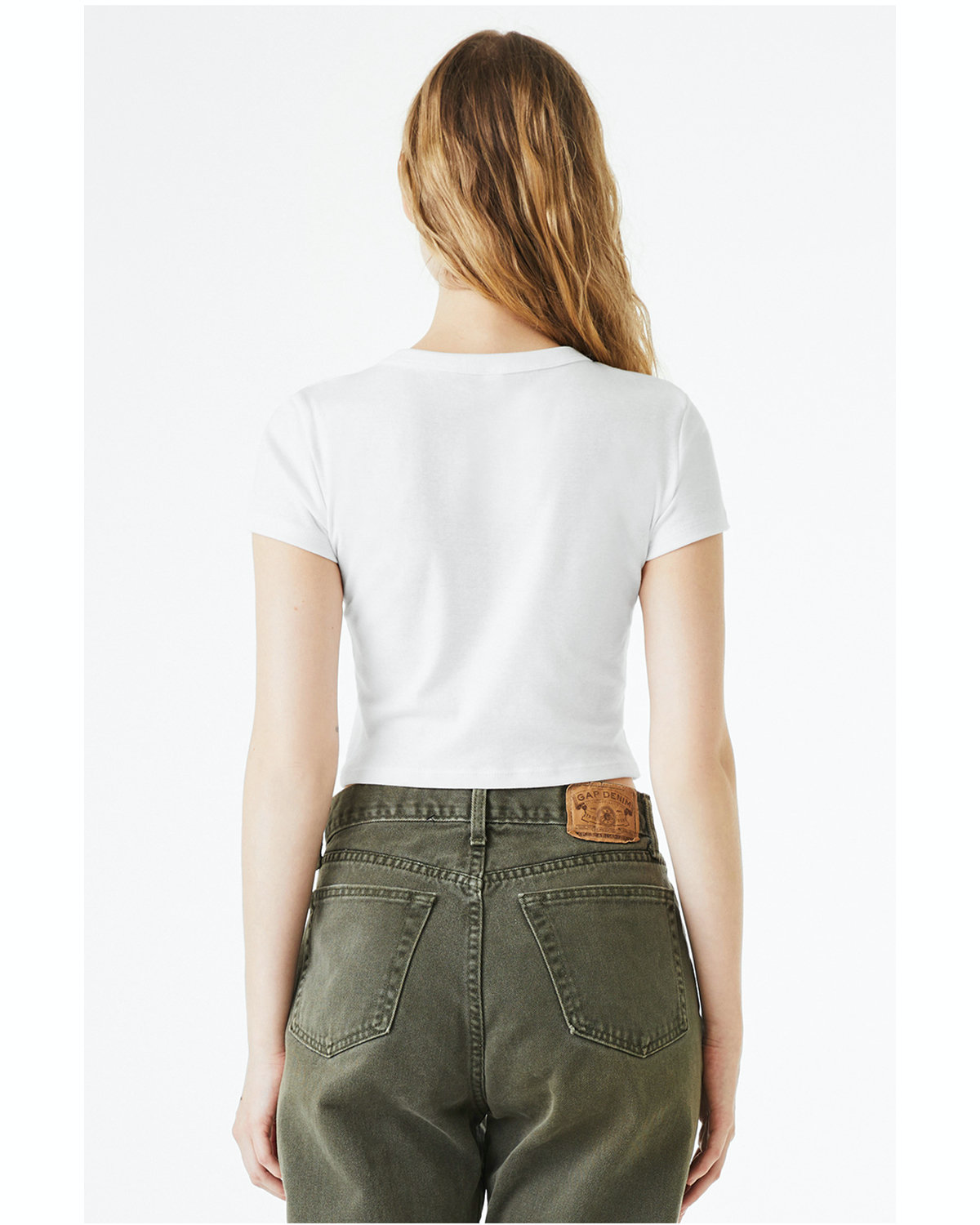 Women's Micro Ribbed Baby Tee - Solid White Blend