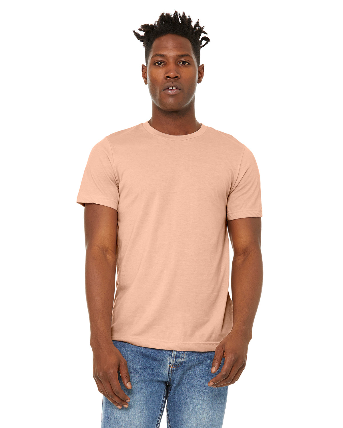 Unisex Sueded T-Shirt - Heather Peach