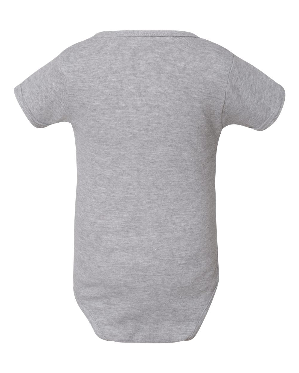 Infant Baby Rib Short-Sleeve One-Piece - Heather Gray