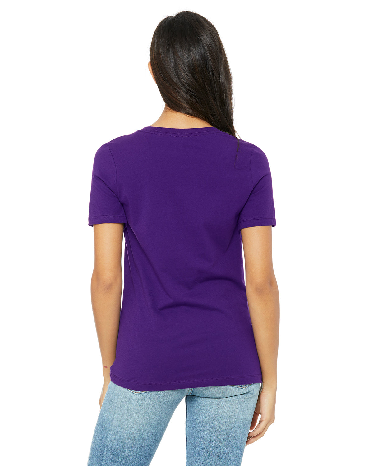 Women's Relaxed Jersey V-Neck T-Shirt - Team Purple