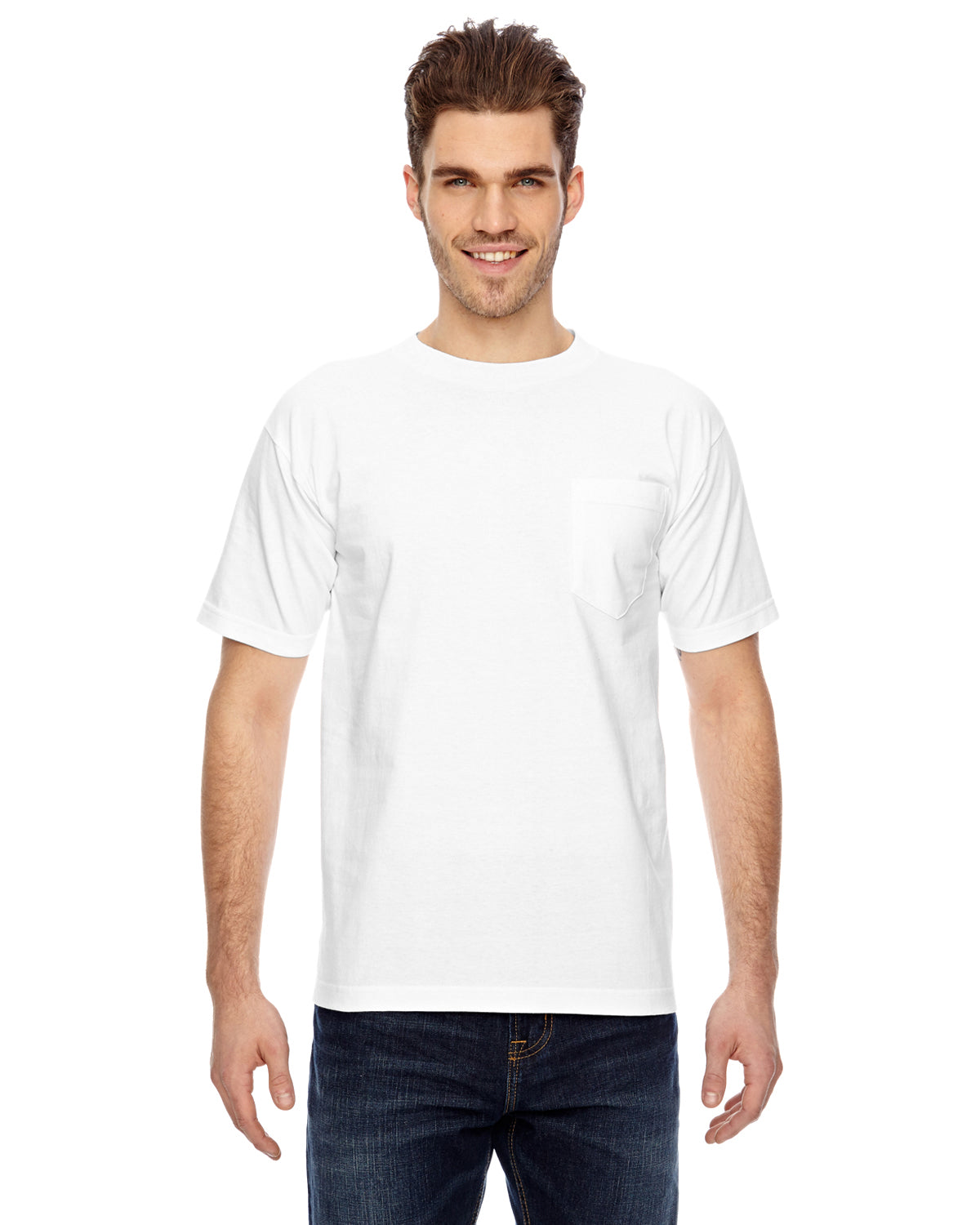 Unisex 100% Cotton Pocket T-Shirt - White