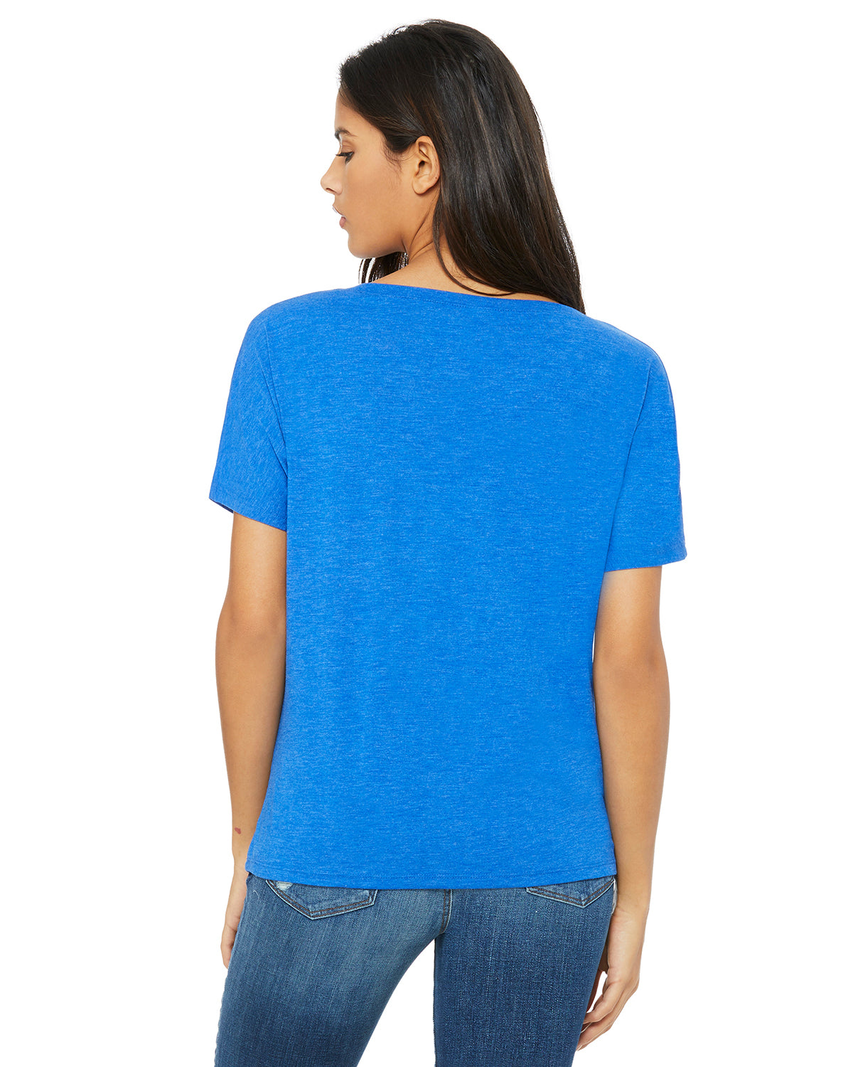 Women's Slouchy V-Neck T-Shirt - True Royal Triblend