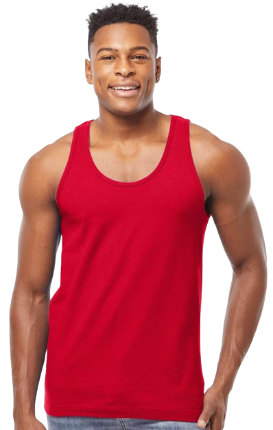 Unisex Fine Jersey Tank - Red