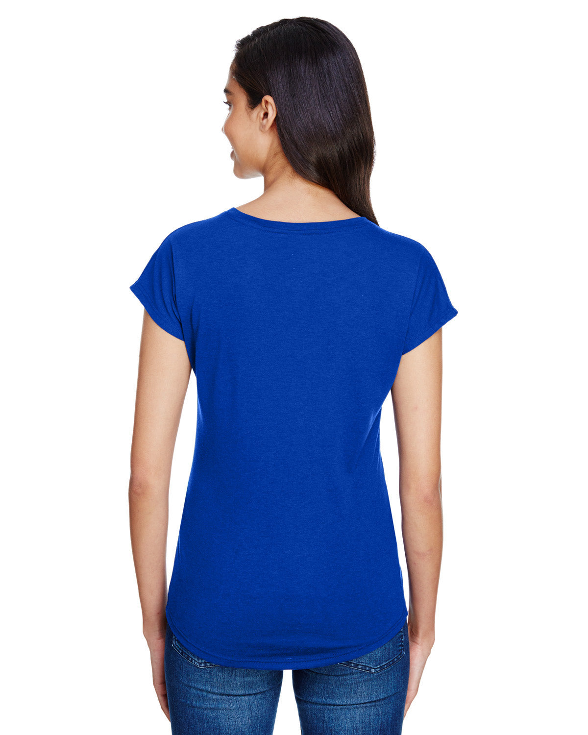 Women's Triblend V-Neck T-Shirt - Atlantic Blue