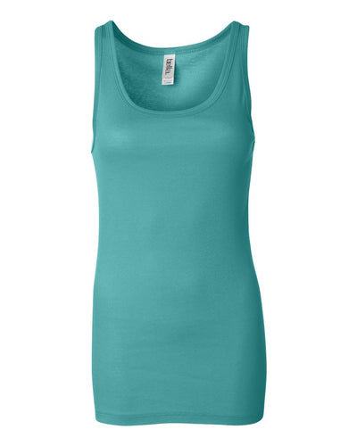 Women's Sheer Mini Rib Tank - Teal