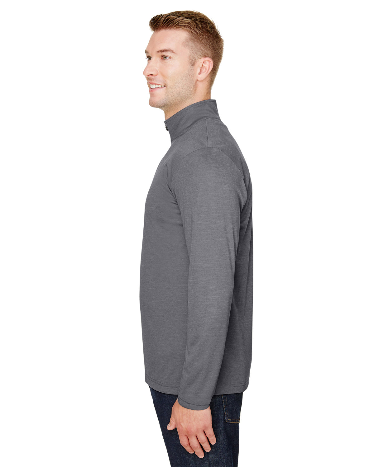 Men's Zone Sonic Heather Performance Quarter-Zip - Dark Gray Heather