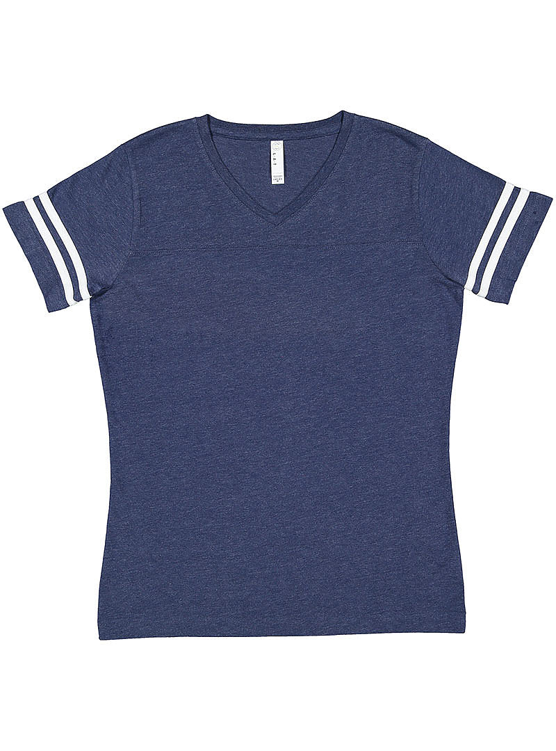 Women's Football T-Shirt - Vintage True Navy / Blend White