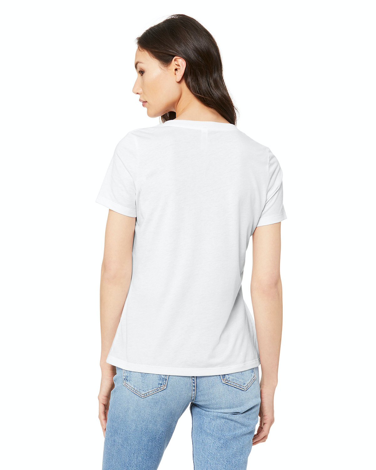 Women's Relaxed Jersey V-Neck T-Shirt - Solid White Triblend