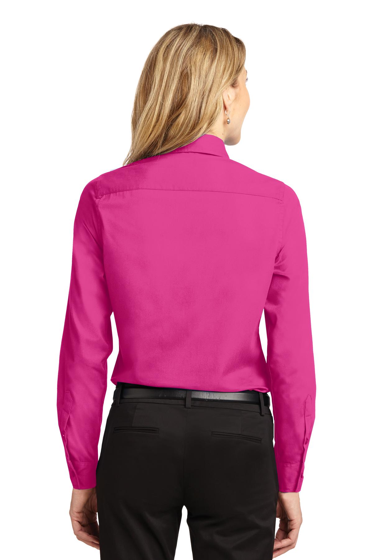 Women's Long Sleeve Easy Care Shirt - Tropical Pink