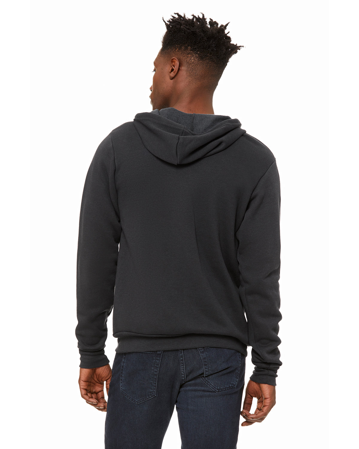 Unisex Poly-Cotton Sponge Fleece Full-Zip Hoodie - Dtg Dark Gray