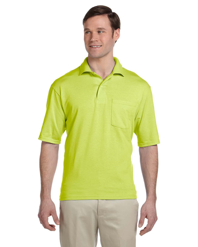 Unisex SpotShield��� Pocket Jersey Polo - High Viz Safety Green