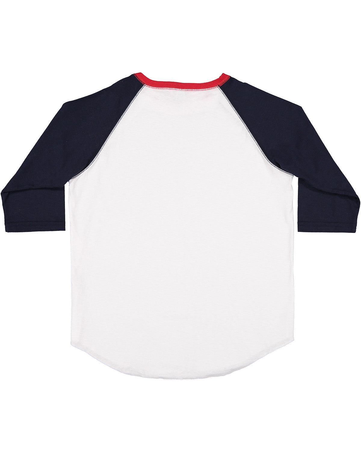 Youth Baseball T-Shirt - White / Navy / Red
