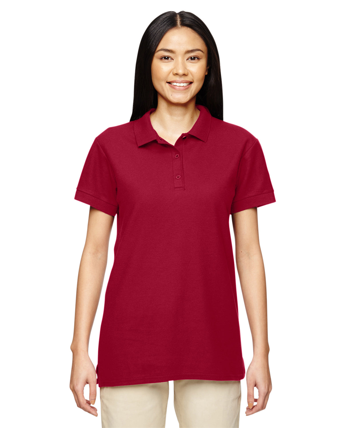 Women's Premium Cotton® Women's Double Piqué Polo - Cardinal Red