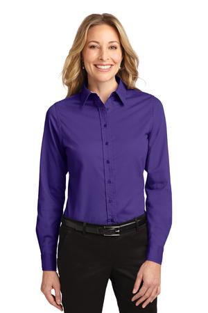 Women's Long Sleeve Easy Care Shirt - Purple