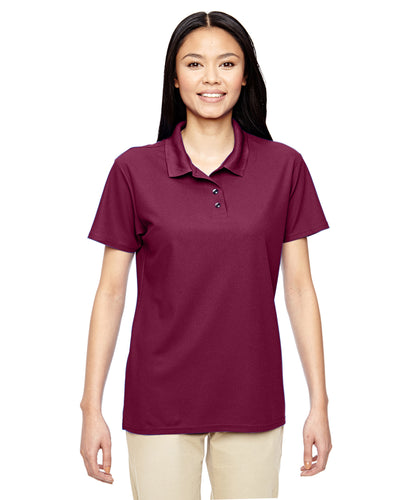 Women's Performance® Double Piqué Polo - Maroon