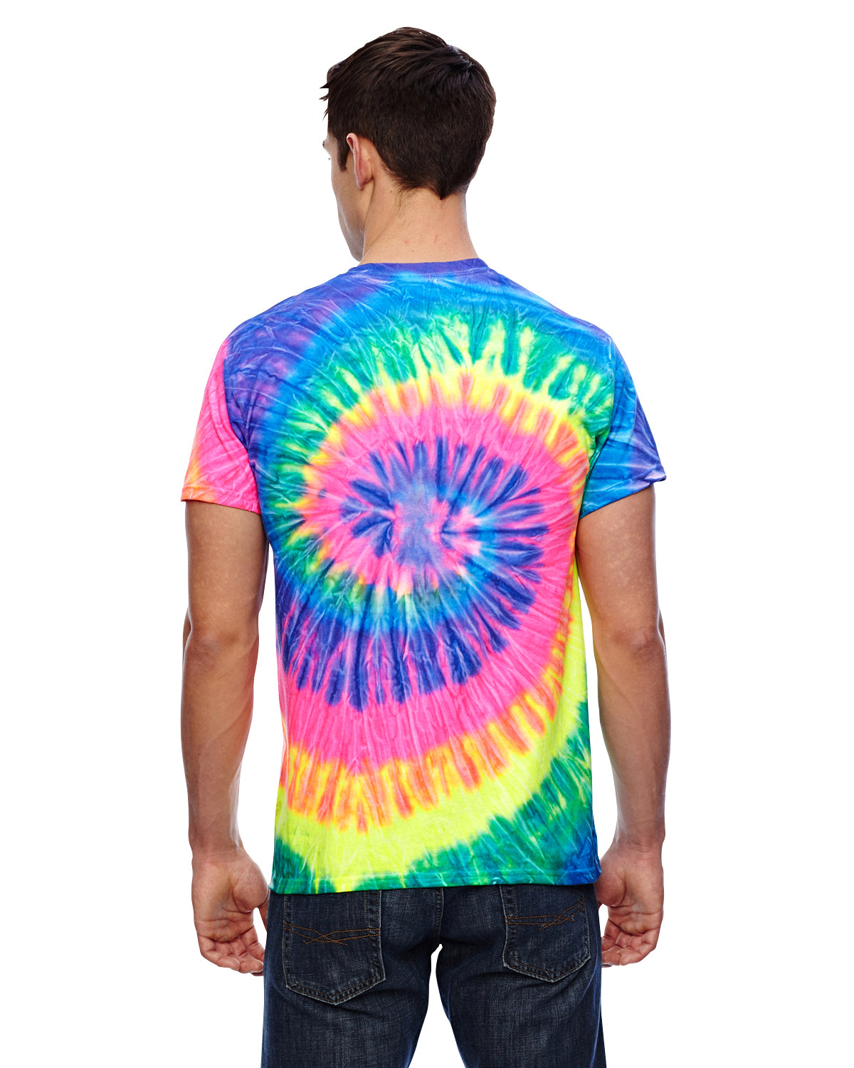 Unisex 100% Cotton T-Shirt - Neon Rainbow