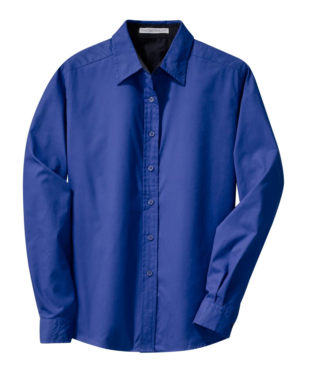 Women's Long Sleeve Easy Care Shirt - Royal / Cl Navy