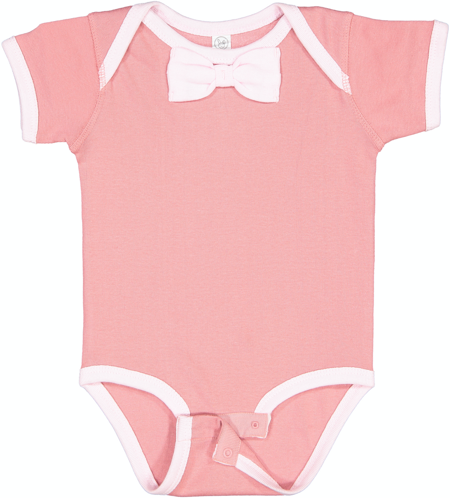 Infant Baby Rib Bow Tie Bodysuit - Mauvelous / Blrna