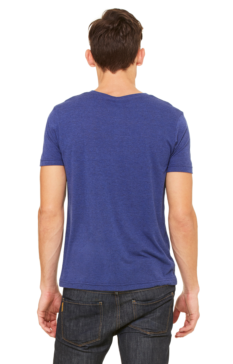 Men's Triblend Short-Sleeve Henley - Navy Triblend