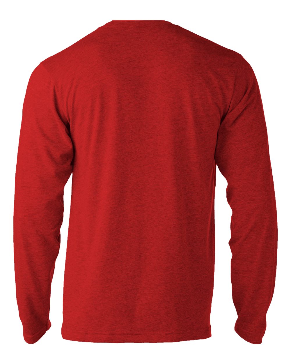 Unisex Poly-Rich Long Sleeve Tee - Heather Red