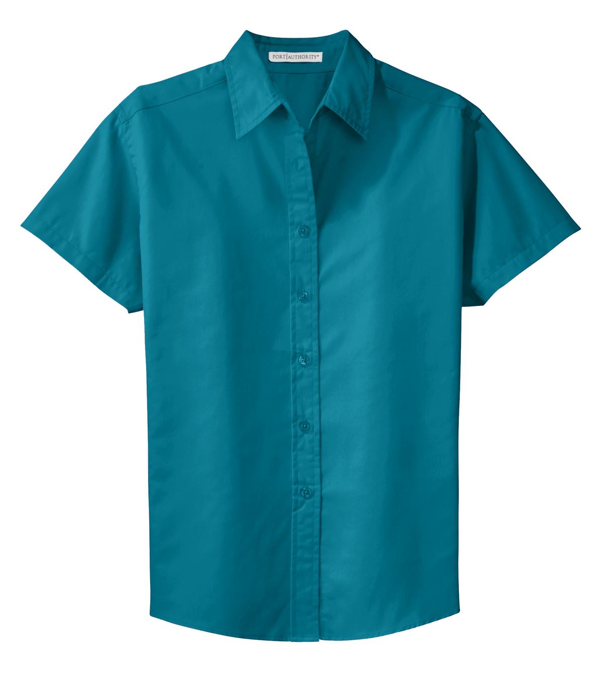 Women's Short Sleeve Easy Care Shirt - Teal Green