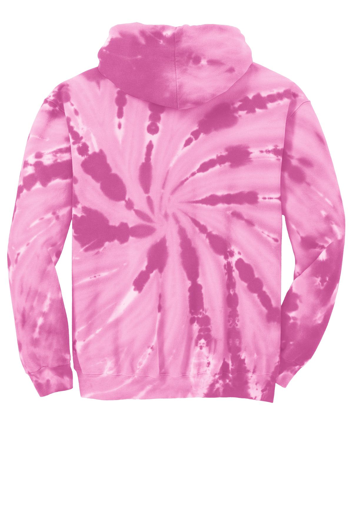 Unisex Tie-Dye Pullover Hoodie - Pink