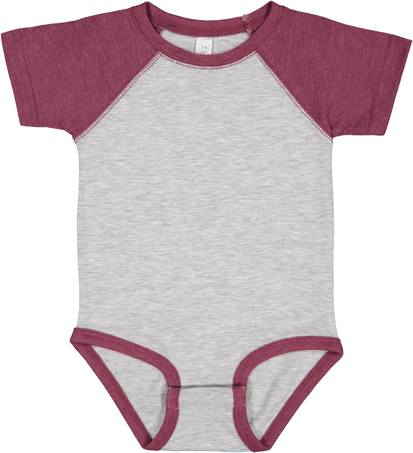 Infant Baseball Bodysuit - Vintage Heather / Vintage Burg