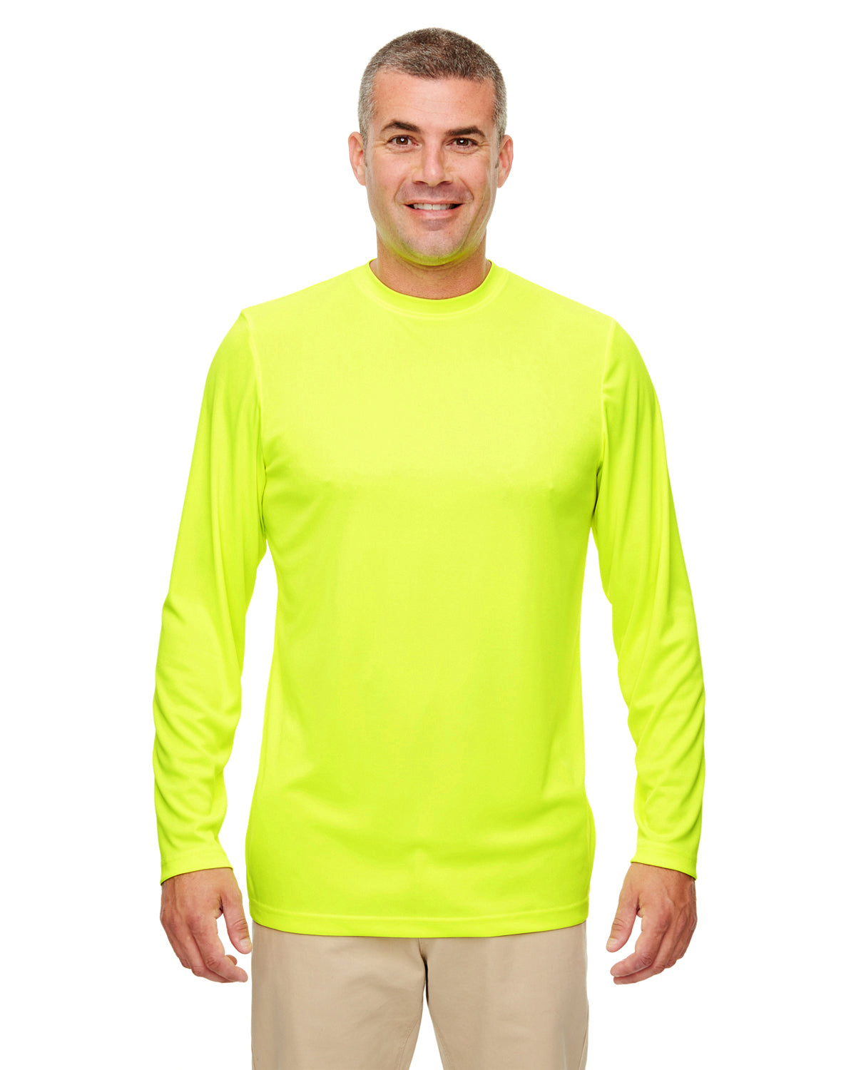 Men's Cool & Dry Performance Long-Sleeve Top - Bright Yellow
