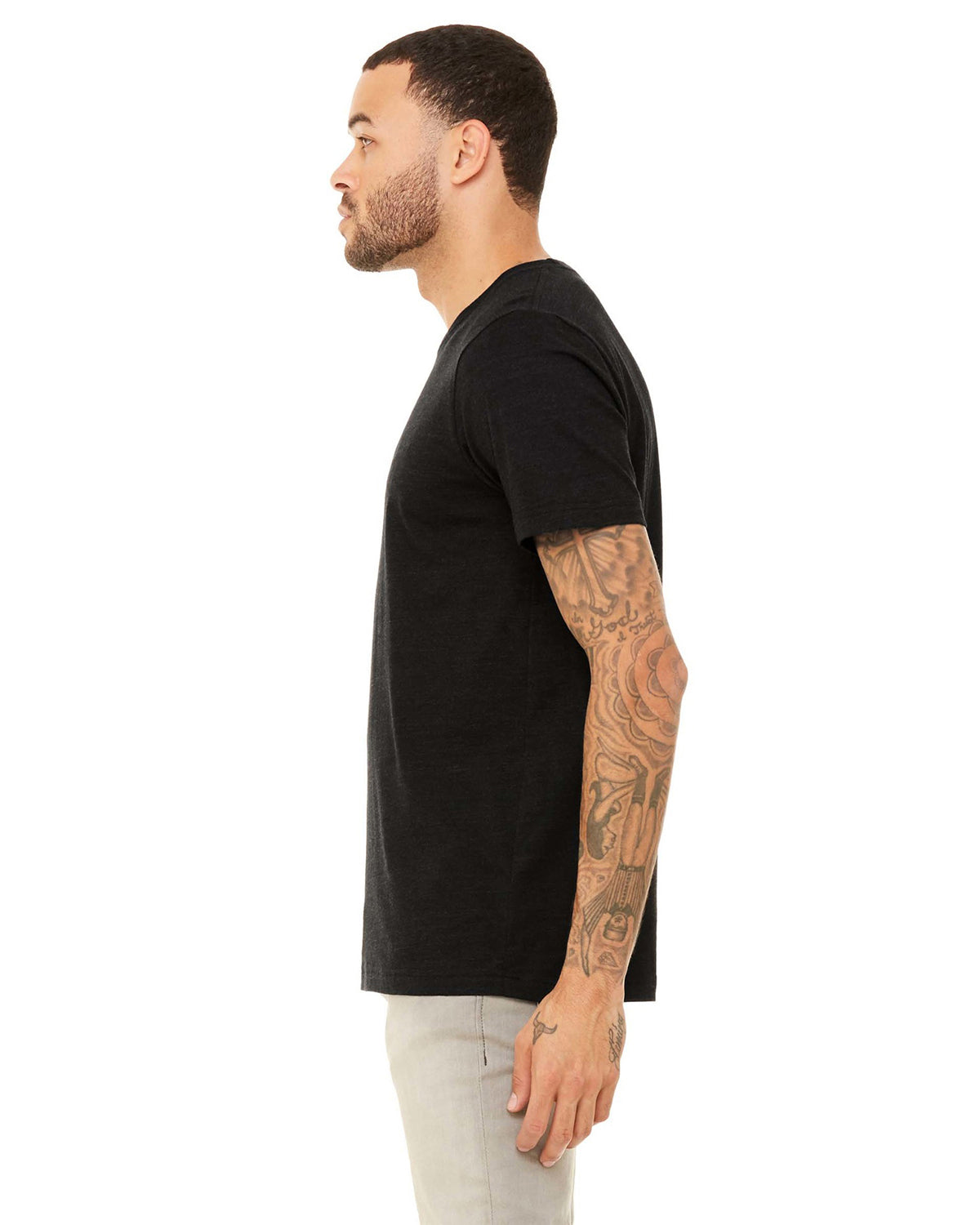 Unisex Heather CVC T-Shirt - Heather Black