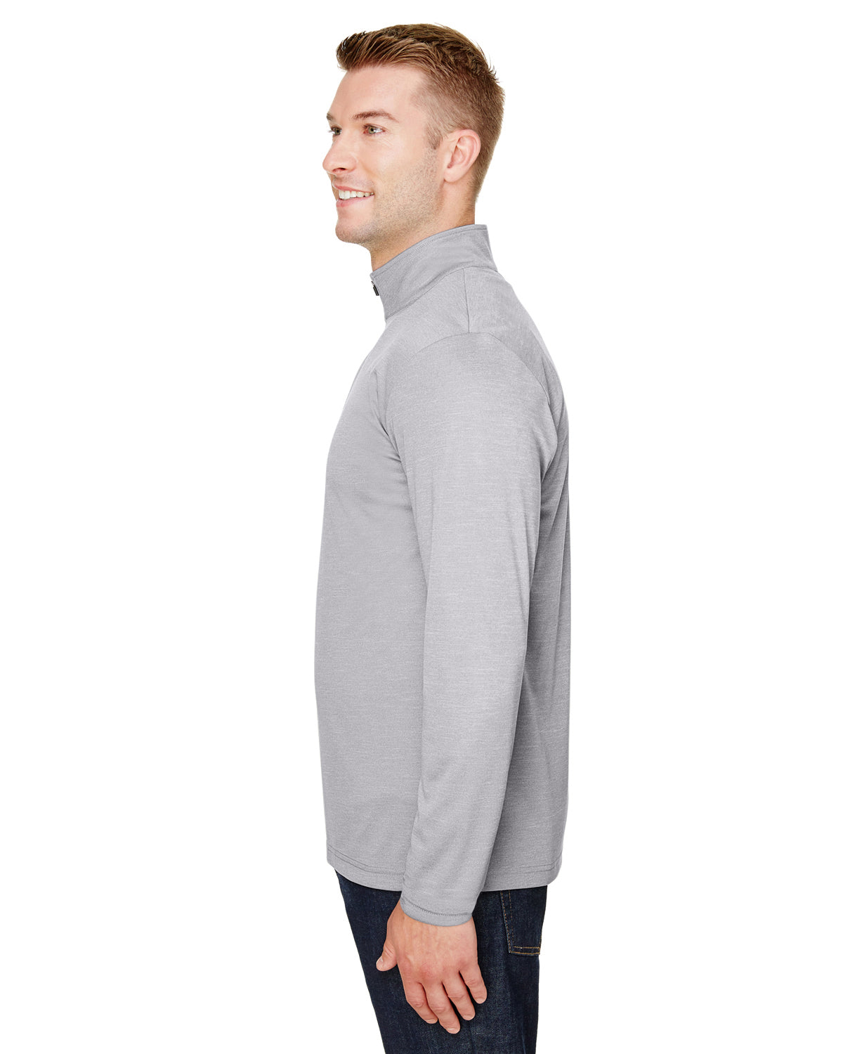 Men's Zone Sonic Heather Performance Quarter-Zip - Athletic Heather