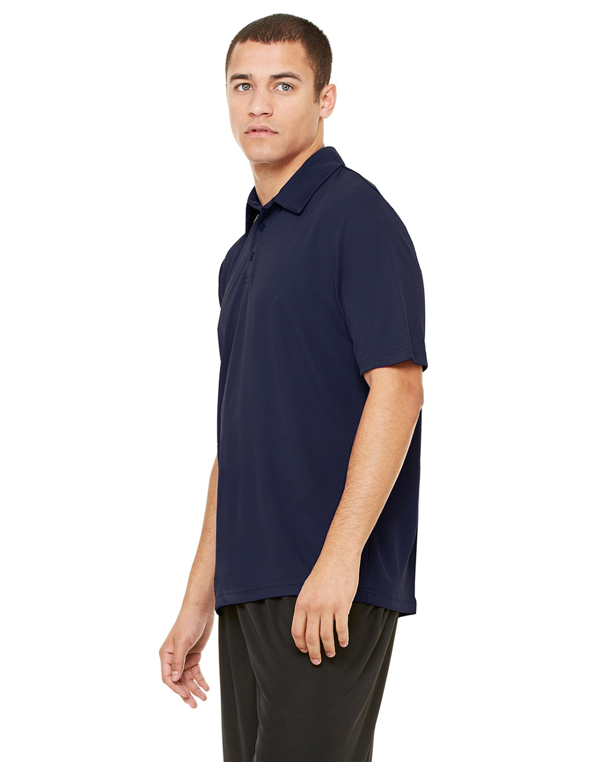 Unisex Performance Three-Button Mesh Polo - Sport Dark Navy
