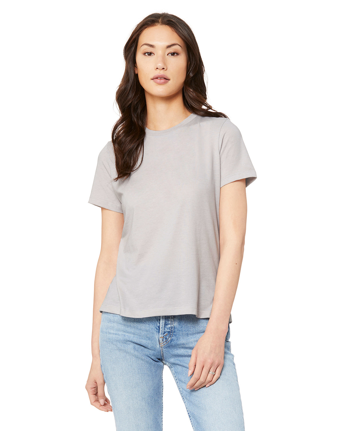Women's Heathered Relaxed Jersey Short-Sleeve T-Shirt - Heather Cool Gray
