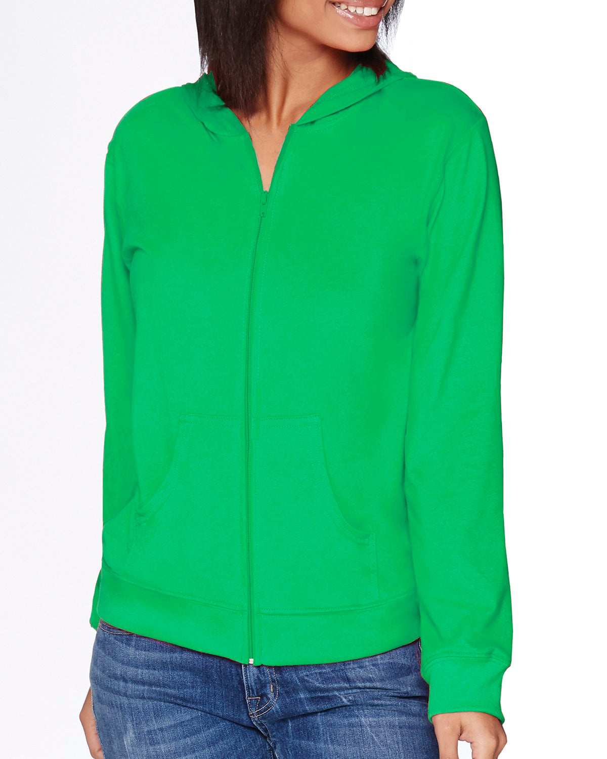 Unisex Sueded Full-Zip Hoodie - Envy